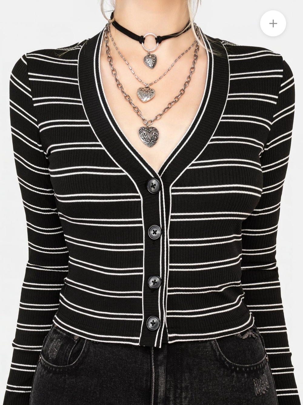 Slash Cropped Cardi - Picture 2 of 7